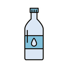 beverage water bottle with drop line and fill icon