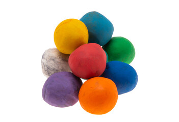 multicolored plasticine isolated
