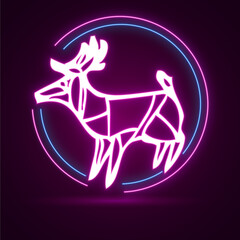 Neon moose sign