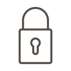 safe secure padlock line style icon
