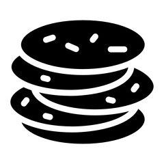 
Biscuits icon style, vector of bakery item 

