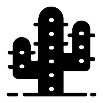 
Cactus vector style, desert concept in filled style 

