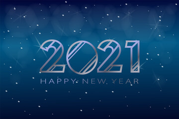 Naklejka premium Happy new year 2021 metal background. Suitable for banner, greeting card, invitation on event.