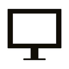 desktop computer display silhouette style icon