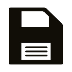 floppy disk silhouette style icon