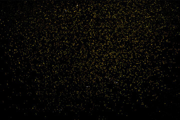 Fototapeta na wymiar Falling glitter gold particles sparkles. Golden sparkling magical dust.