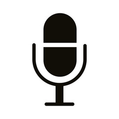 microphone sound silhouette style icon