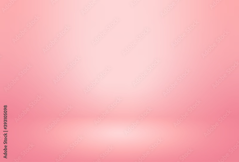 Wall mural pink empty room studio gradient used for background and display your products - vector
