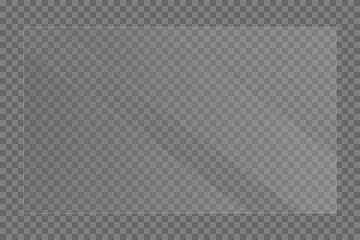 Flat glass plates set. Windows banners on transparent background.