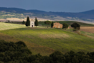 Chapel of the Madonna di Vitaleta, San Quirico d Orcia, Tuscany, Italy