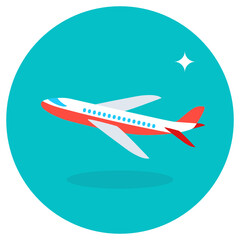 
Trendy vector of aeroplane in modern flat style 
