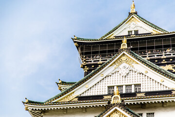 The Osaka castle of daytime_01