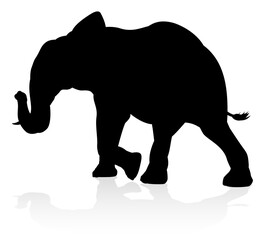 An elephant safari animal silhouette