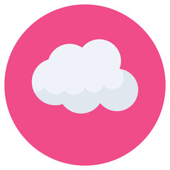 

A beautiful rounded design icon of cloud 
