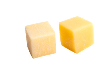 cheese cubes isolated