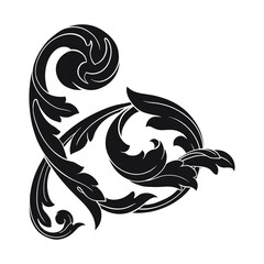 Frame vintage or retro border ornament with baroque style like engraving on classical decor for greeting card and wedding invitation and menu for restaurant.  The foliage swirl victorian or damask.