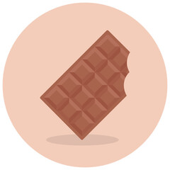 
An icon design of chocolate bite in trendy flat style

