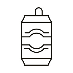 beverage soda can line style icon