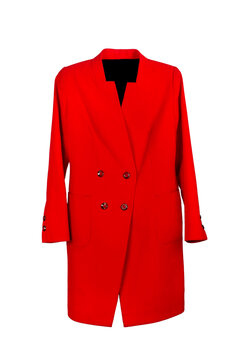 recommend clip art: Red coat isolated