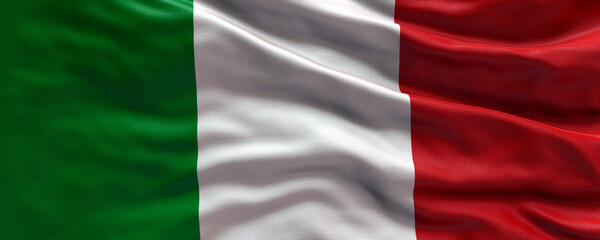 Waving flag of Italy - Flag of Italy - 3D flag background