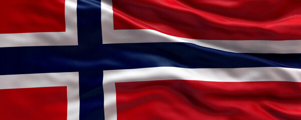 Waving flag of Norwegia - Flag of Norwegia - 3D flag background