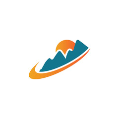 Mountain icon Logo Template Vector illustration design