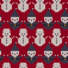 Christmas seamless knitted pattern background, Christmas and New Year greeting cards