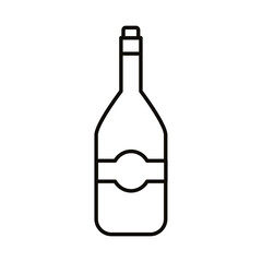 beverage bottle green line icon