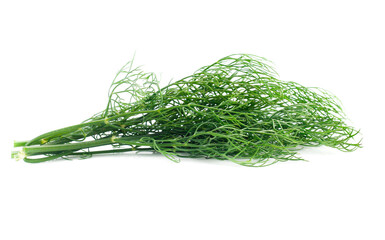 Green dill isolated on white background