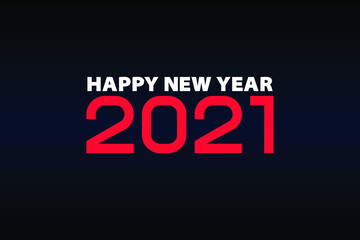 Fototapeta na wymiar 2021 happy new year modern text vector desig