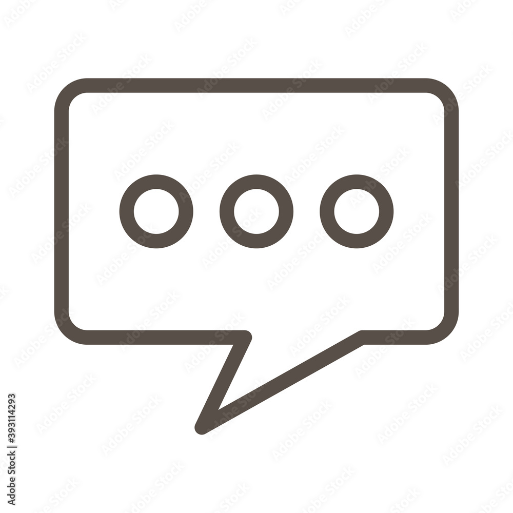 Poster speech bubble message line style icon