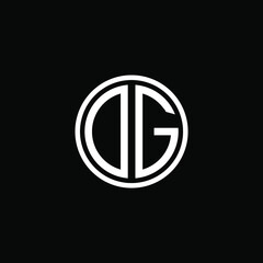DG MONOGRAM letter icon design on BLACK background.Creative letter DG/D G logo design.
 DG initials MONOGRAM Logo design.
