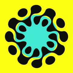ethnic pop symbol yellow black blue