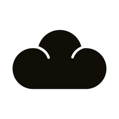 cloud computing silhouette style icon