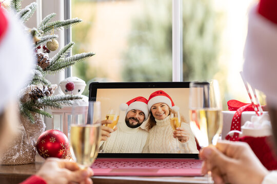 Online Christmas Family Party During Pandemic Coronavirus COVID 19