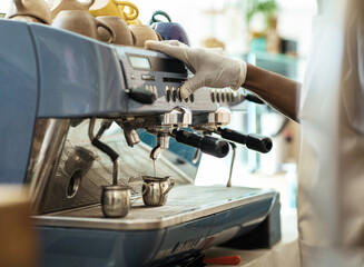 New normal, great service and takeaway coffee during social distance and covid-19 quarantine