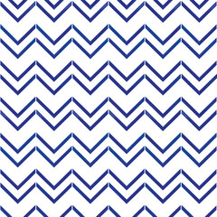 Vector blue chevrons stripes seamless pattern white