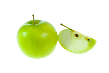 green apple isolated on white