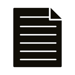 paper document silhouette style icon