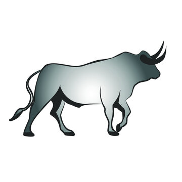 New year. Christmas. The year of the white metal bull. Trading. Exchange trading. snowflakes. Word, text. Elements for cards and banners. Isolated vector objects.