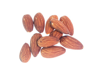 almonds isolated on the white background