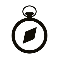 compass guide silhouette style icon