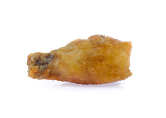 fried leg chicken isolated