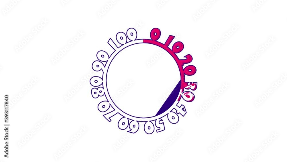Poster progress loading indicator percentage animation of cartoon icon on white background
