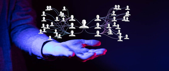 dark hierarchy connection team group digital