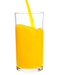 clipping path orange juice isolated on white background