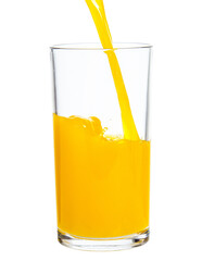 clipping path orange juice isolated on white background