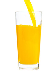 clipping path orange juice isolated on white background