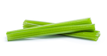 clipping path celery isolated on white background
