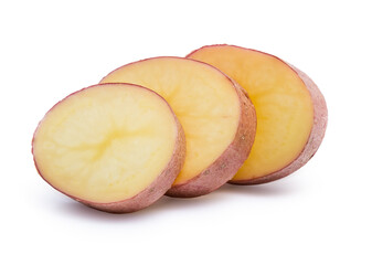 clipping path rocco red potato isolated on white background
